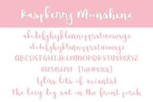 Raspberry Moonshine Letters